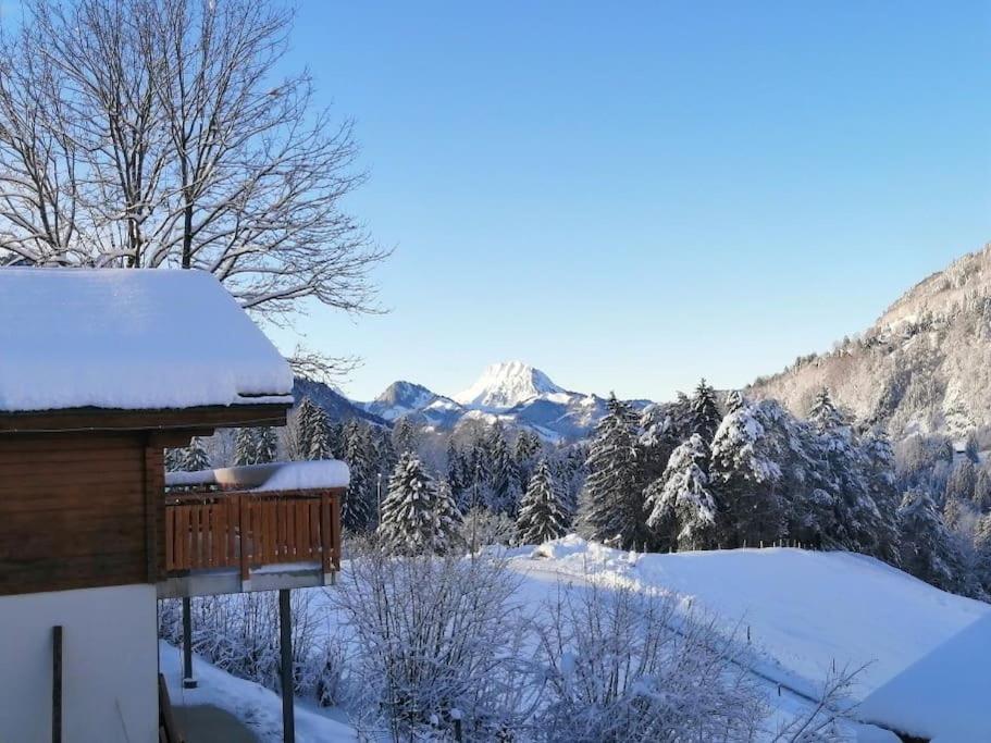 Confortable Chalet Avec Magnifique Vue En Gruyere. Charmey Eksteriør billede