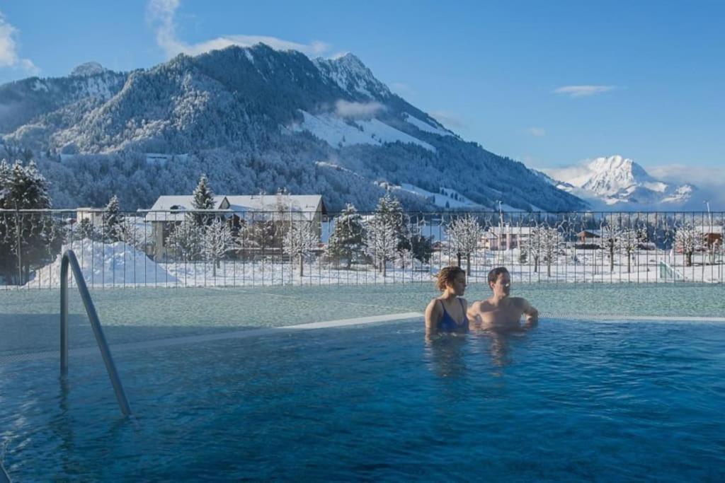 Confortable Chalet Avec Magnifique Vue En Gruyere. Charmey Eksteriør billede
